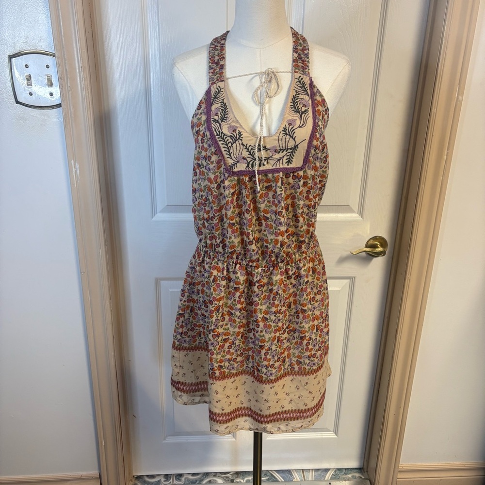 Jessica Simpson Multicolor Halter Mini Dress